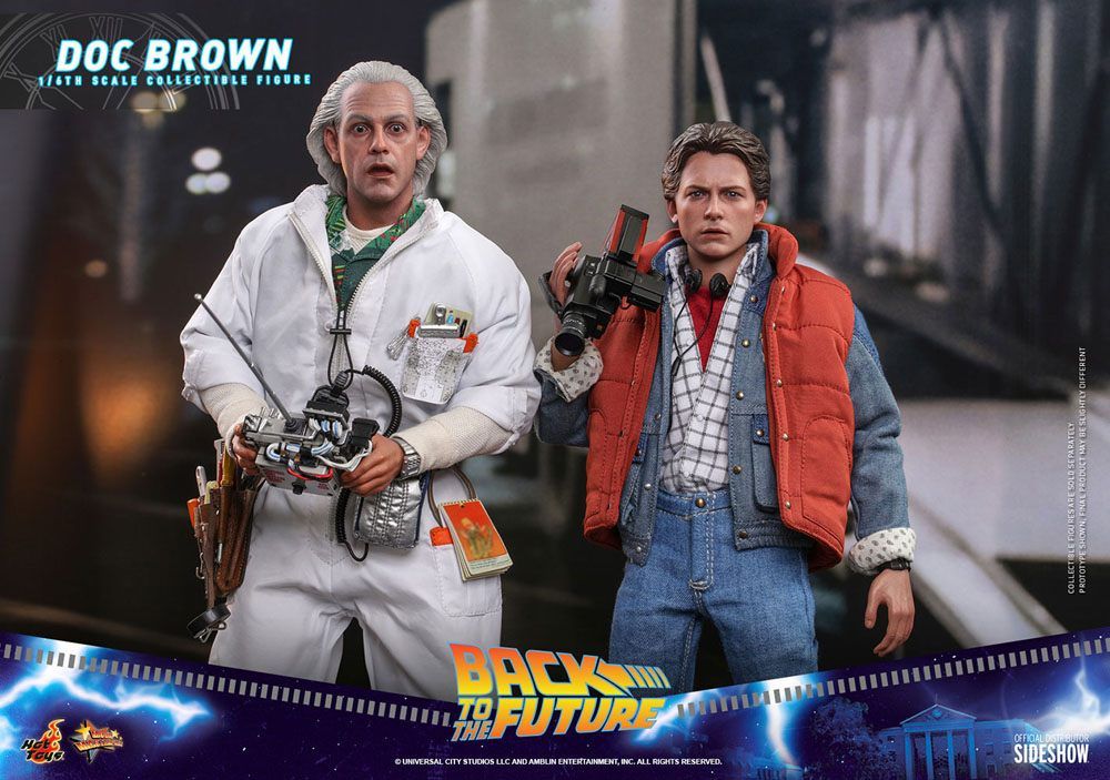 Doc Brown Actionfigur von Hot Toys ca. 28 cm groß