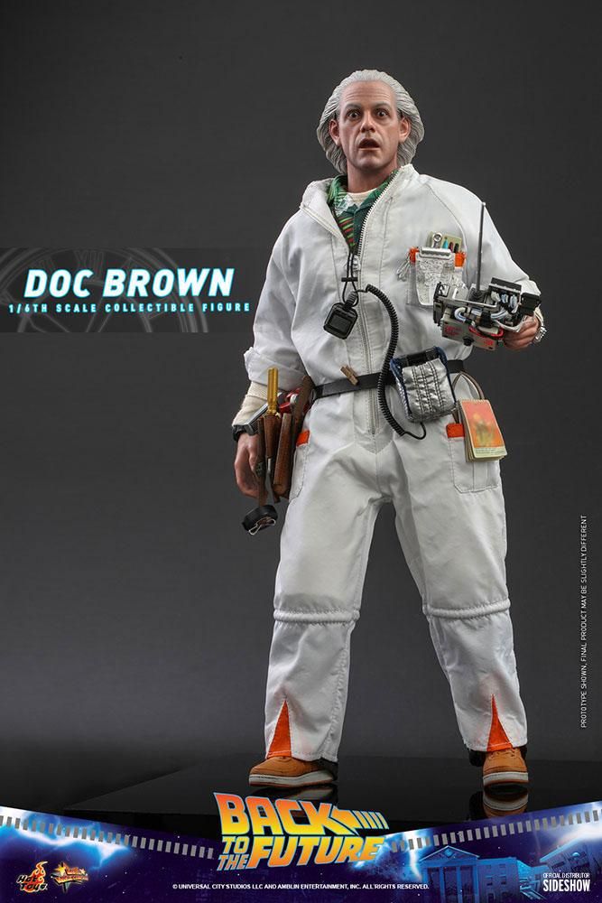 Doc Brown Actionfigur von Hot Toys ca. 28 cm groß