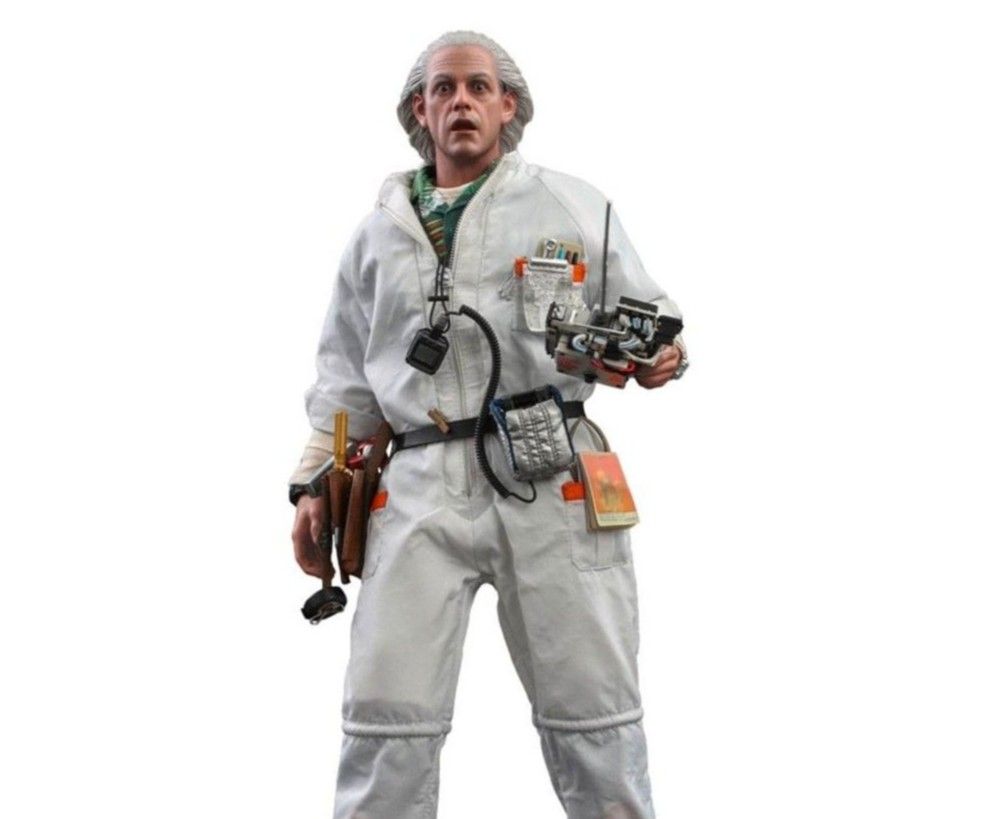 Doc Brown Actionfigur von Hot Toys ca. 28 cm groß