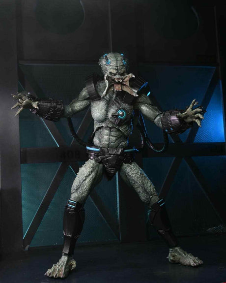 NECA Ultimate Deluxe Stone Heart Predator Concrete Jungle Actionfigur offenen maul