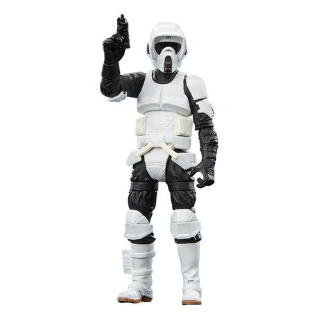 Vintage Scout Trooper von Hasbro mit erhobener Waffe