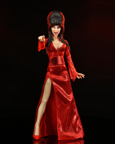 Elvira 20cm Actionfigur in rotem Kleid von NECA