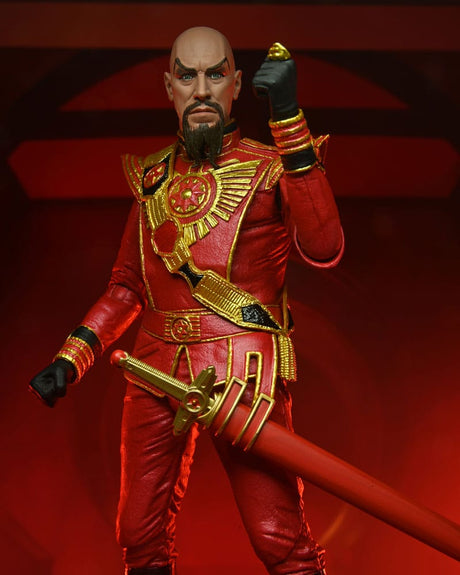 NECA Ultimate Ming (Red Military Outfit) Flash Gordon (1980) Actionfigur 11