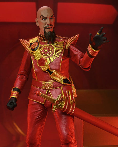 NECA Ultimate Ming (Red Military Outfit) Flash Gordon (1980) Actionfigur 9