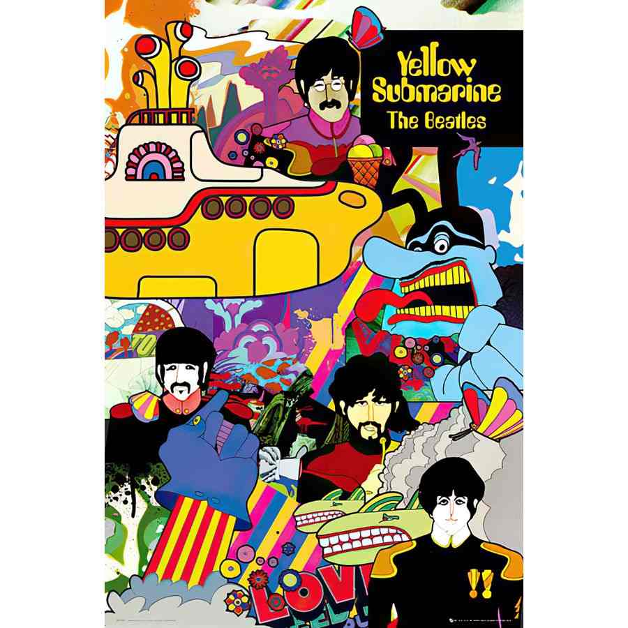 Beatles Yellow Submarine Cover Poster