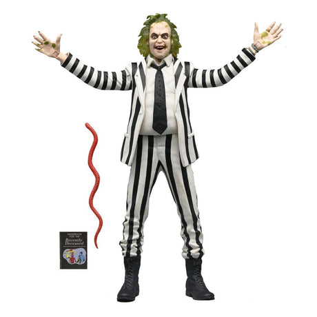 Beetlejuice Black and White Striped Suit Actionfigur von NECA 3