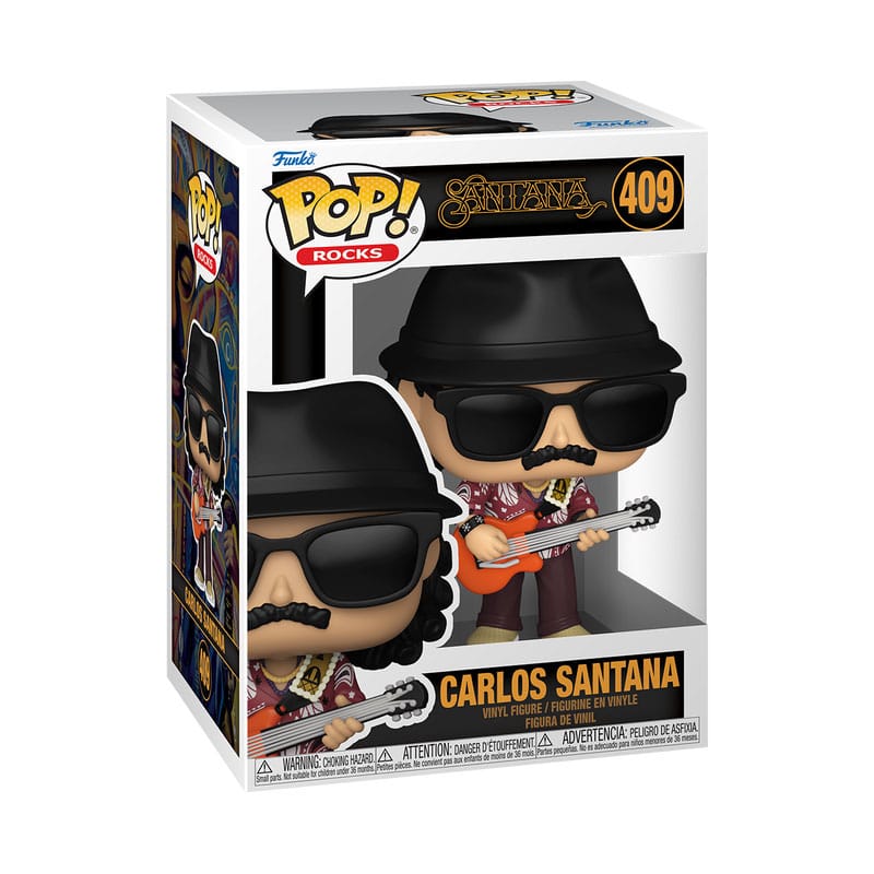 Carlos Santana POP! Rocks Vinyl Figur in der Verpackung von FUNKO