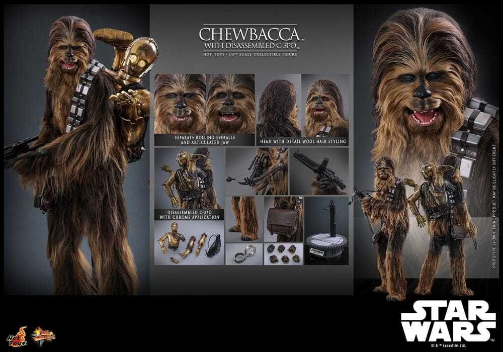 Star Wars Episode V Chewbacca with Disassembled C-3PO MMS766 1/6 Actionfigur 24