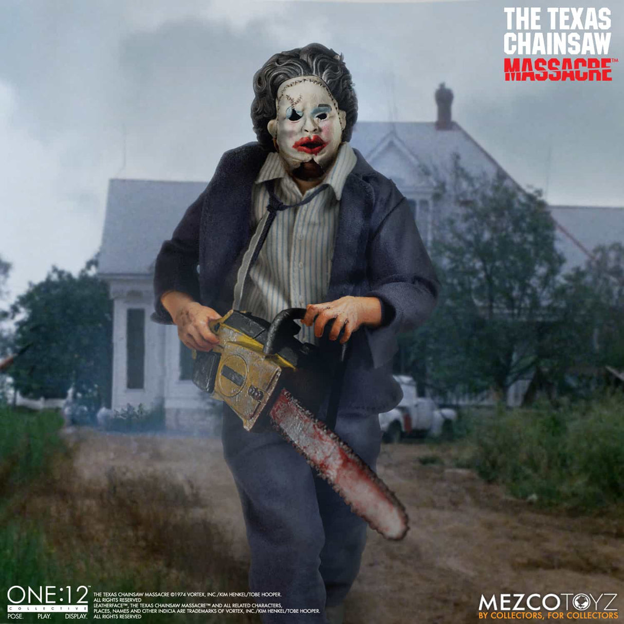 leatherface deluxe 18cm actionfigur one:12 von mezco toyz