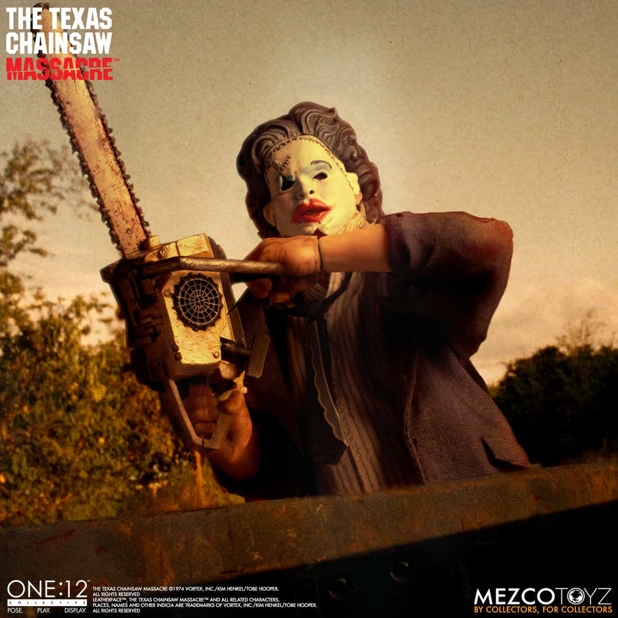 leatherface deluxe 18cm actionfigur one:12 von mezco toyz