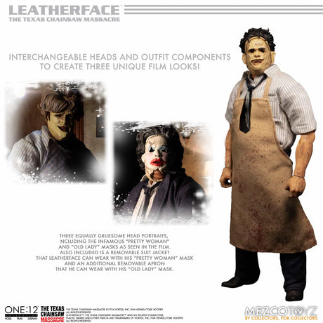 leatherface deluxe 18cm actionfigur one:12 von mezco toyz