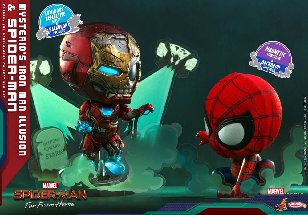 Spider-Man & Mysterio´s Iron Man Illusion Cosbaby Marvel Vinyl Figur