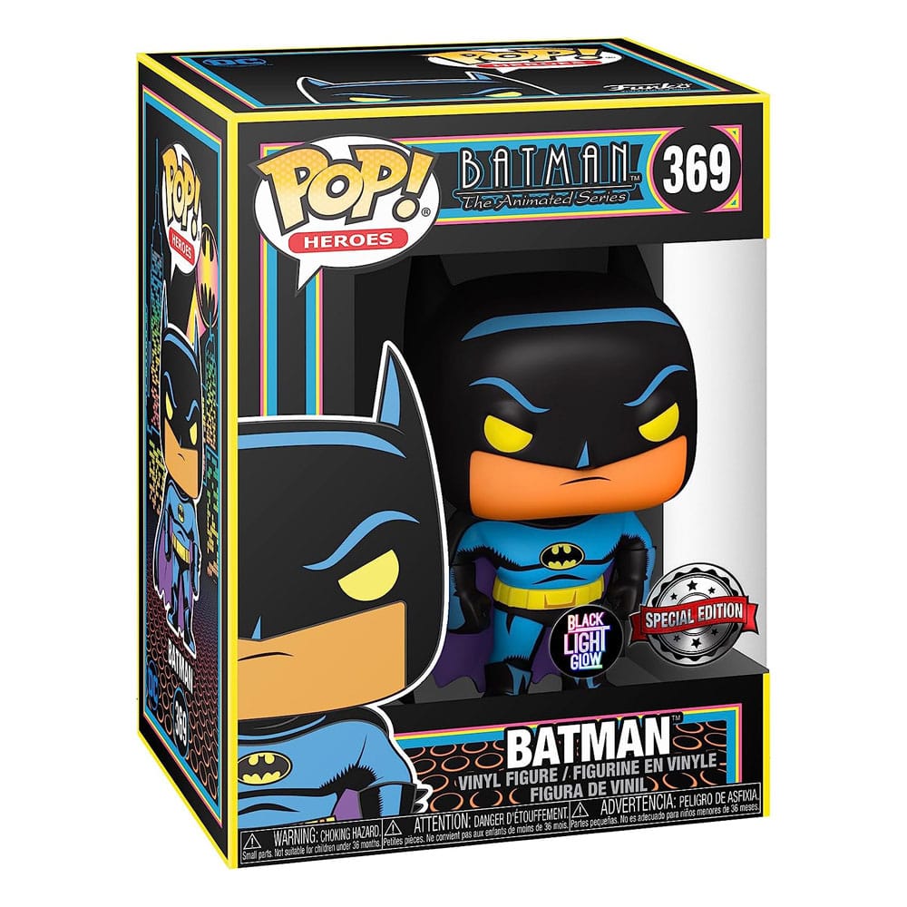 FUNKO Batman (Black Light) DC Comics POP! Heroes Vinyl Figur in Verpackung