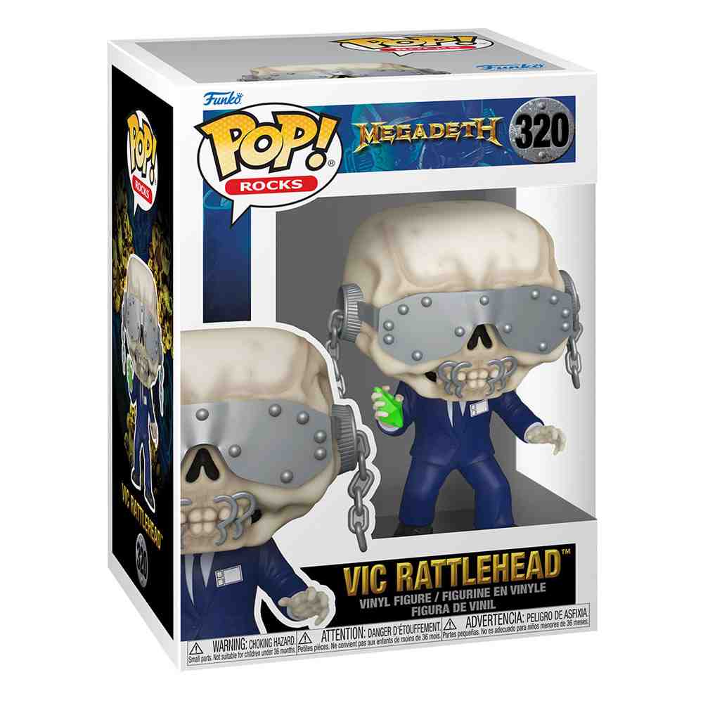 FUNKO POP Megadeth Vic Rattlehead POP! Rocks 9 cm Vinyl Figur zum Sammeln 2