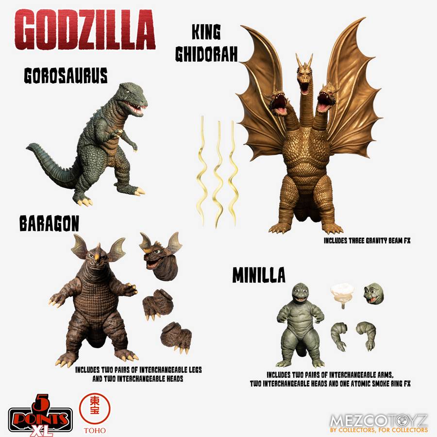 Godzilla Destroy All Monsters 1968 5 Points XL Box Set Round 2 Actionfigur