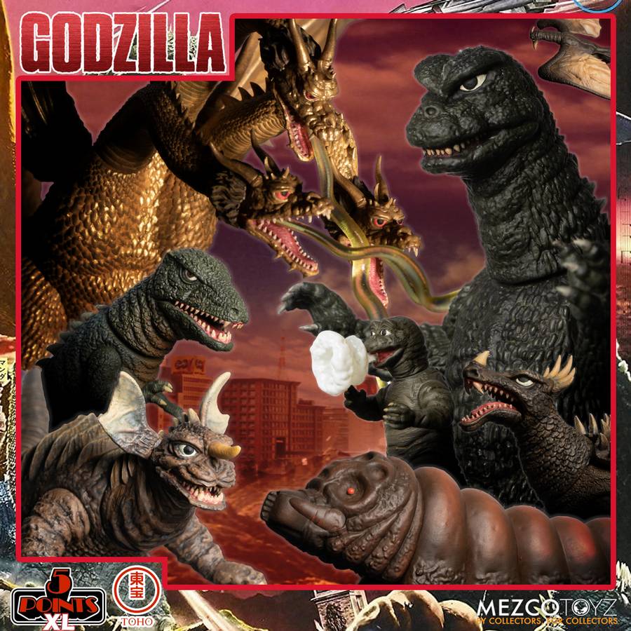 Godzilla Destroy All Monsters 1968 5 Points XL Box Set Round 2 Actionfigur