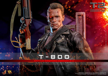 Hot Toys Terminator 2 T-800 Battle Damaged Version 2.0 1/6 Actionfigur 