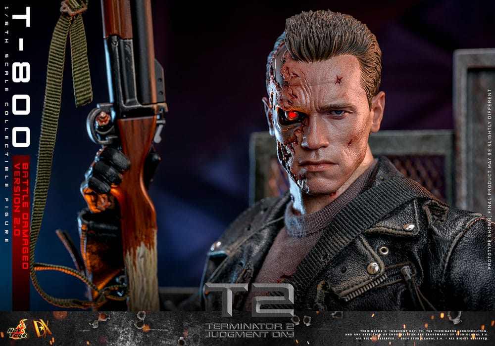 Hot Toys Terminator 2 T-800 Battle Damaged Version 2.0 1/6 Actionfigur 17