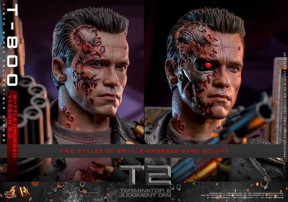 Hot Toys Terminator 2 T-800 Battle Damaged Version 2.0 1/6 Actionfigur 20