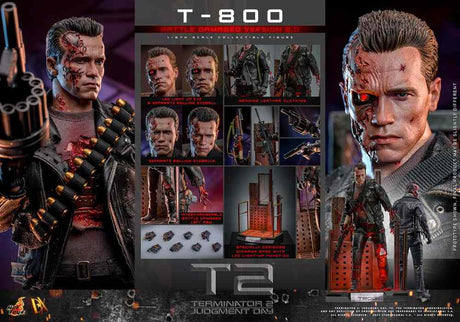 Hot Toys Terminator 2 T-800 Battle Damaged Version 2.0 1/6 Actionfigur 24