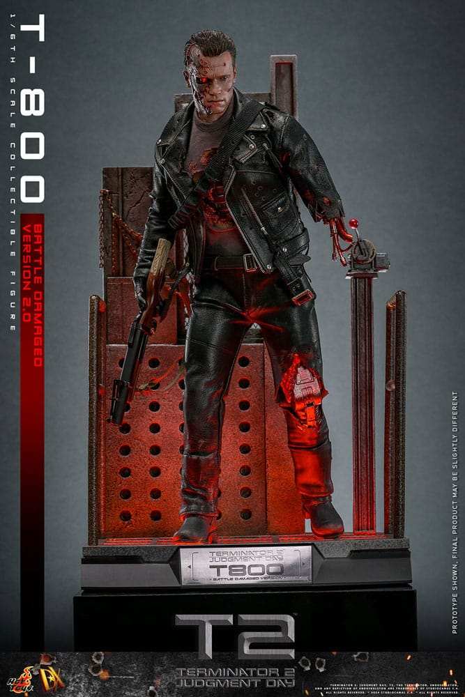 Hot Toys Terminator 2 T-800 Battle Damaged Version 2.0 1/6 Actionfigur 5