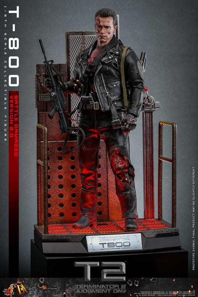 Hot Toys Terminator 2 T-800 Battle Damaged Version 2.0 1/6 Actionfigur 