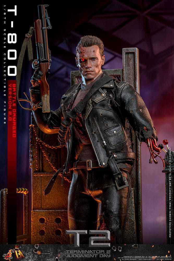 Hot Toys Terminator 2 T-800 Battle Damaged Version 2.0 1/6 Actionfigur 8