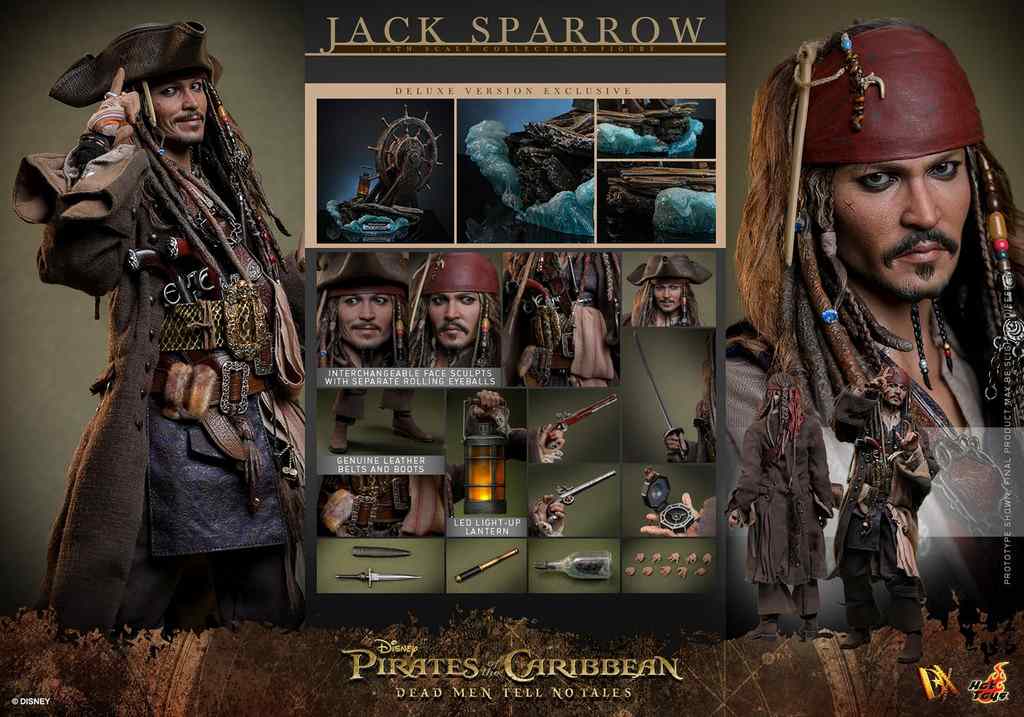 Pirates of the Caribbean Jack Sparrow Deluxe DX38 Dead Men Tell No Tales Actionfigur 8