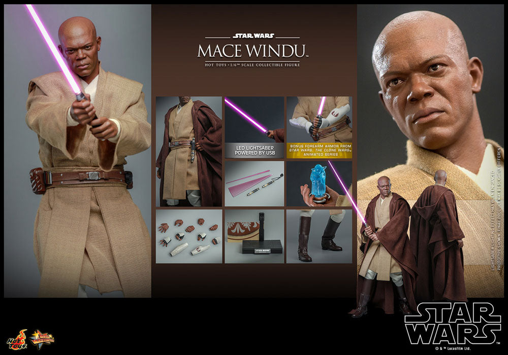 Star Wars Mace Windu MMS681 Episode II Actionfigur 20