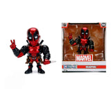 Marvel Deadpool Diecast 10cm Minifigur von  Jada Toys zeigt Peacezeichen mit Verpackung