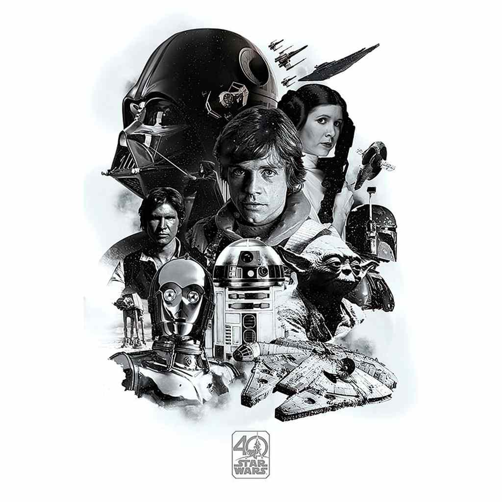 star wars 40th anniversary montage poster