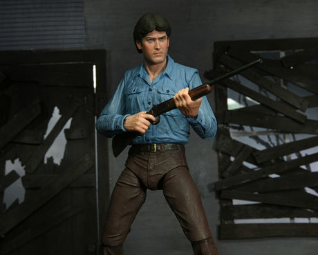 ash evil dead actionfigur mit gewehr von neca