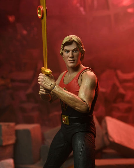 flash gordon final battle 18cm actionfigur mit waffe von neca