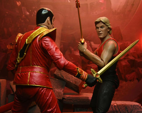 flash gordon final battle 18cm actionfigur mit waffe von neca