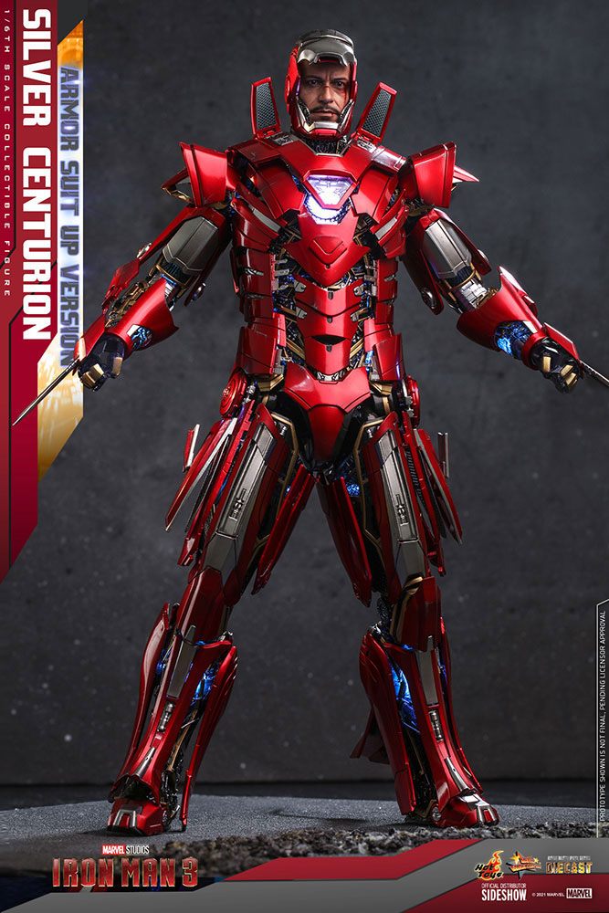 Iron Man 3 Silver Centurion Diecast MMS618 D43 1/6 Actionfigur