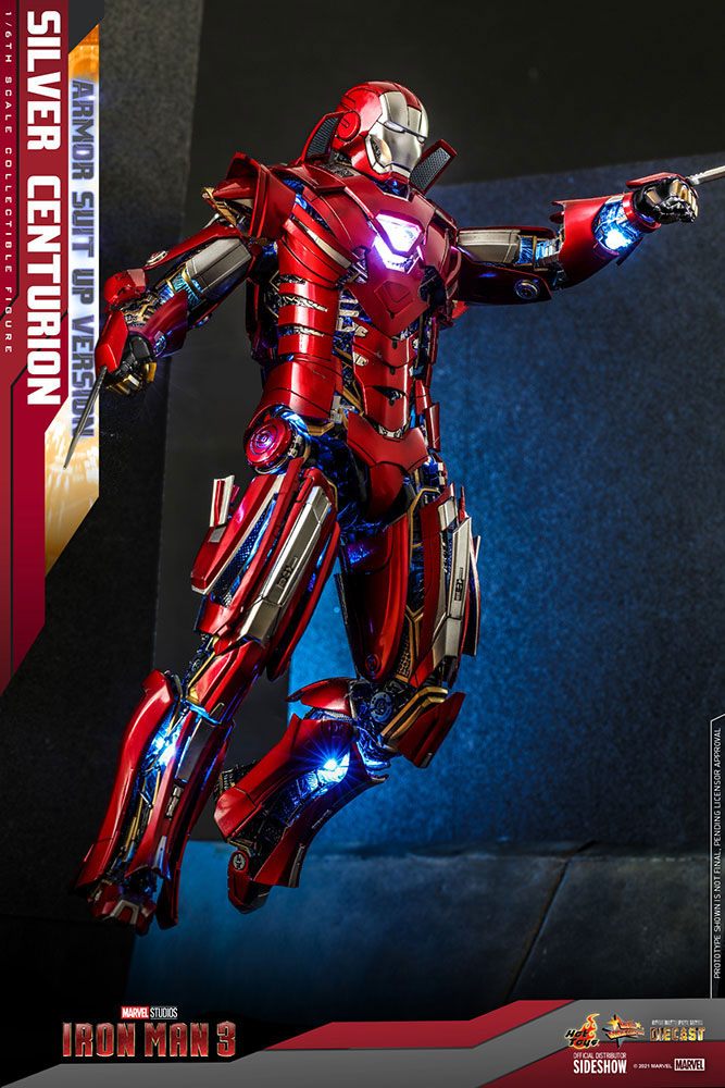 Iron Man 3 Silver Centurion Diecast MMS618 D43 1/6 Actionfigur