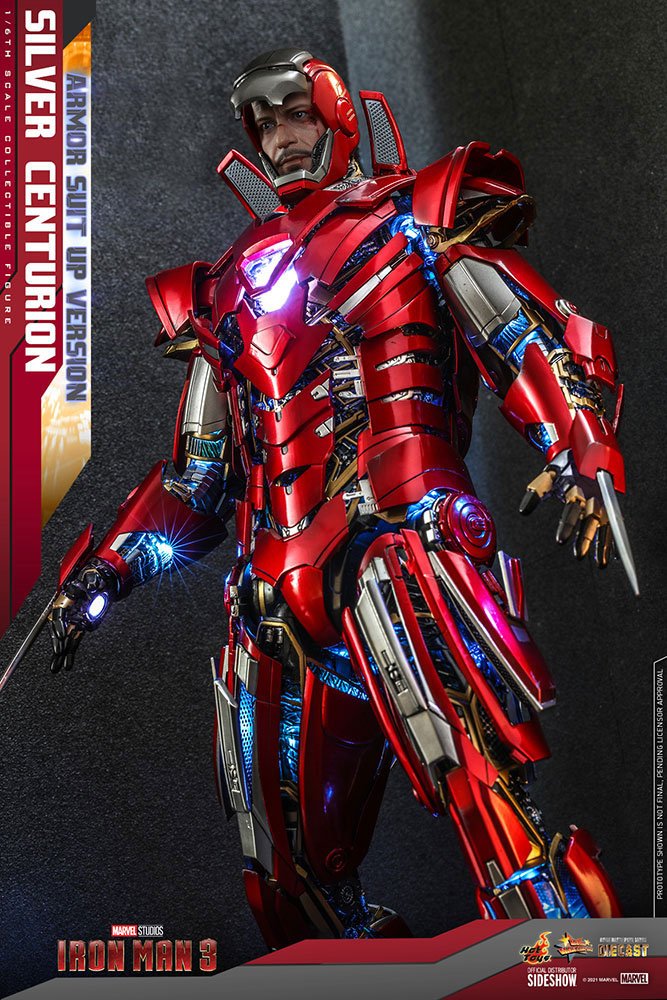 Iron Man 3 Silver Centurion Diecast MMS618 D43 1/6 Actionfigur