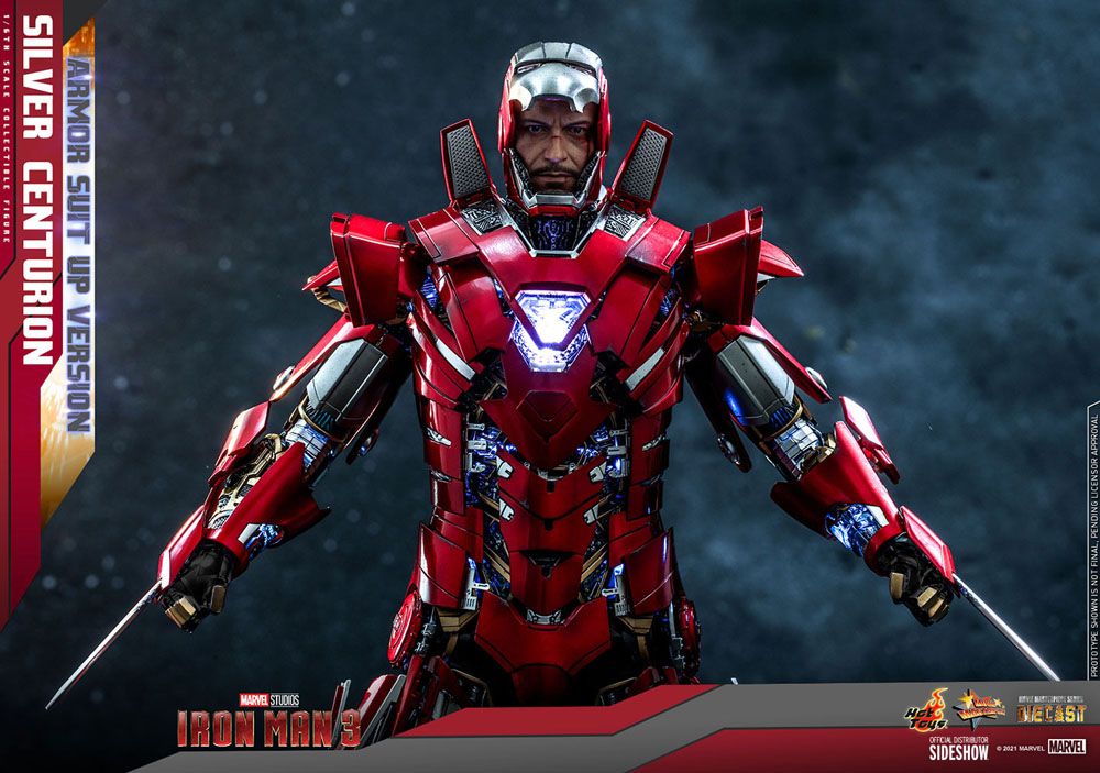 Iron Man 3 Silver Centurion Diecast MMS618 D43 1/6 Actionfigur