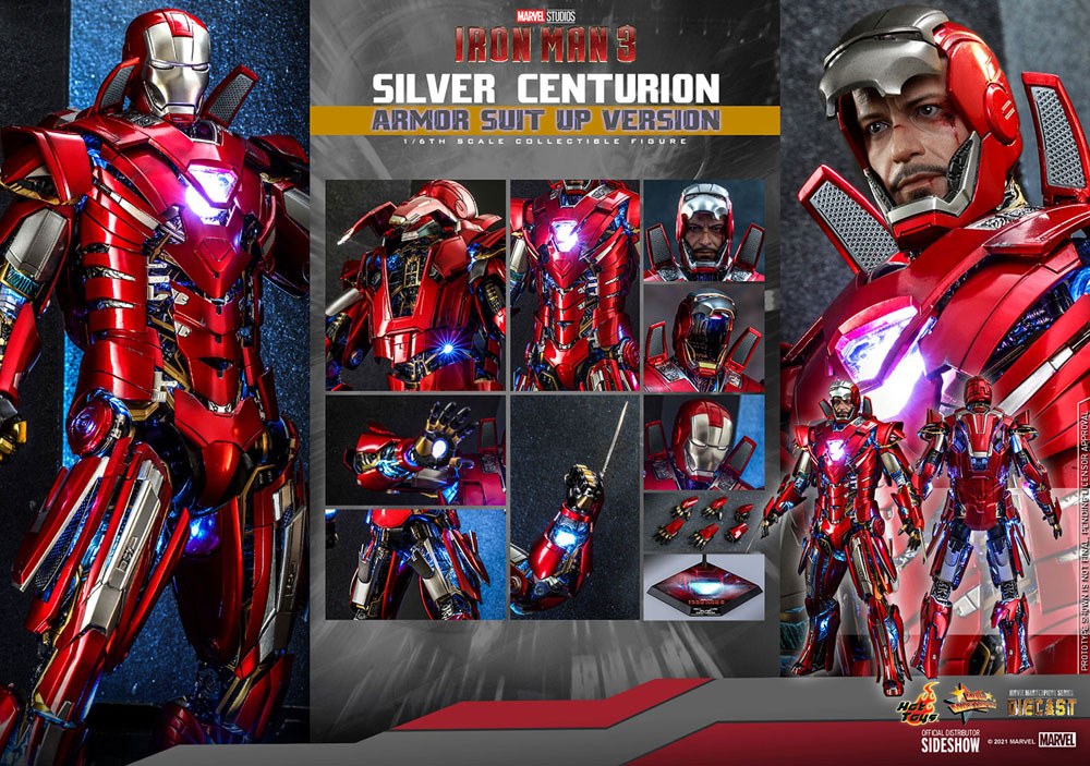 Iron Man 3 Silver Centurion Diecast MMS618 D43 1/6 Actionfigur