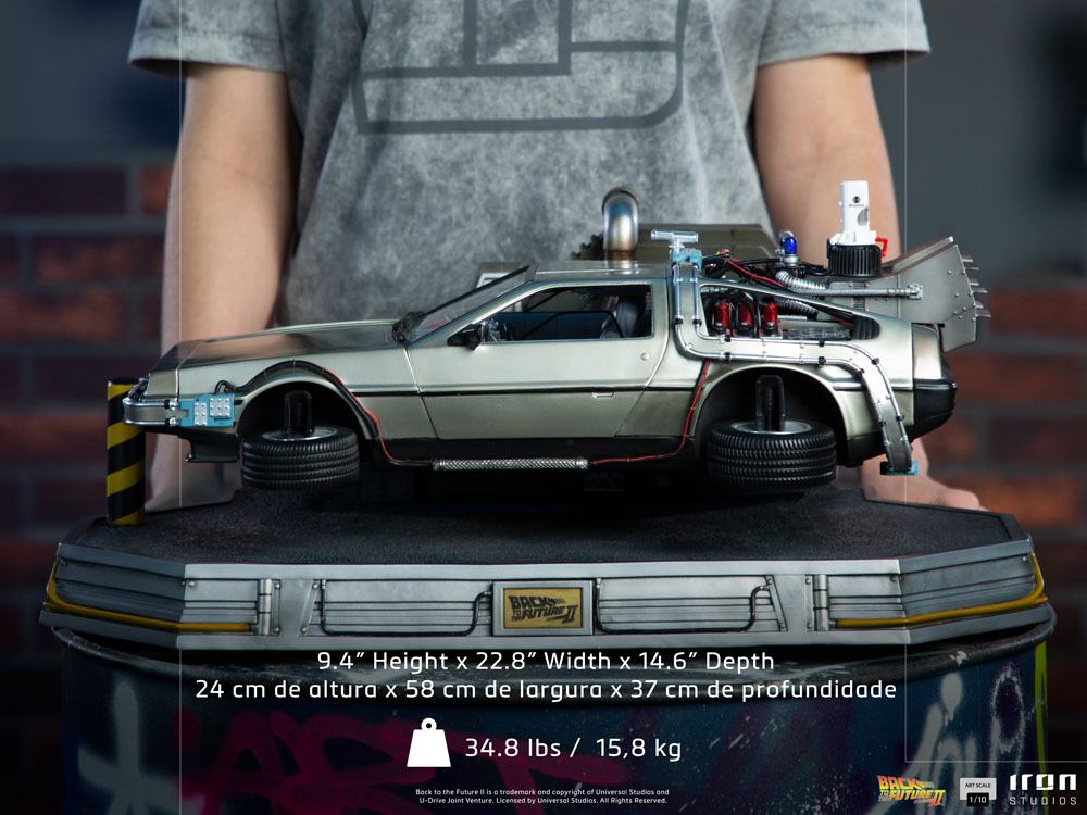 DeLorean Zurück in die Zukunft II 58cm Art Scale 1/10 Statue