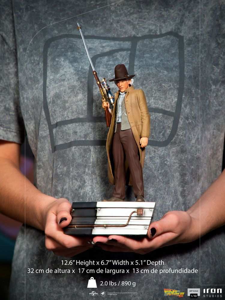 Zurück in die Zukunft III Doc Brown 32 cm 1/10 Art Scale Statue 7